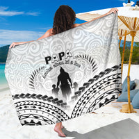 New Zealand Happy Father's Day Sarong Aroha Ahau Ki A Koe Papa Polynesian Tribal LT05 One Size 44 x 66 inches White - Polynesian Pride