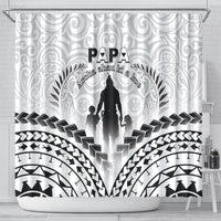 New Zealand Happy Father's Day Shower Curtain Aroha Ahau Ki A Koe Papa Polynesian Tribal LT05 - Polynesian Pride