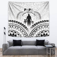 New Zealand Happy Father's Day Tapestry Aroha Ahau Ki A Koe Papa Polynesian Tribal LT05 White - Polynesian Pride