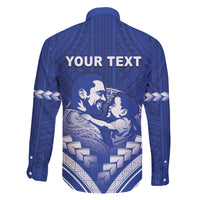 Personalised Samoa Happy Father's Day Family Matching Long Sleeve Bodycon Dress and Hawaiian Shirt Ou Te Alofa Ia Te Oe Tama Dad Polynesian Tribal LT05 - Polynesian Pride