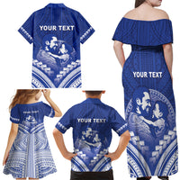 Personalised Samoa Happy Father's Day Family Matching Off Shoulder Maxi Dress and Hawaiian Shirt Ou Te Alofa Ia Te Oe Tama Dad Polynesian Tribal LT05 - Polynesian Pride