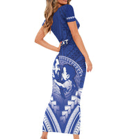 Personalised Samoa Happy Father's Day Family Matching Short Sleeve Bodycon Dress and Hawaiian Shirt Ou Te Alofa Ia Te Oe Tama Dad Polynesian Tribal LT05 - Polynesian Pride