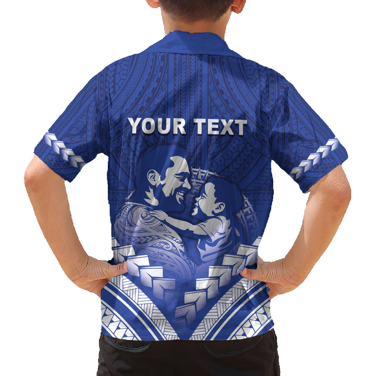 Personalised Samoa Happy Father's Day Family Matching Summer Maxi Dress and Hawaiian Shirt Ou Te Alofa Ia Te Oe Tama Dad Polynesian Tribal LT05 - Polynesian Pride
