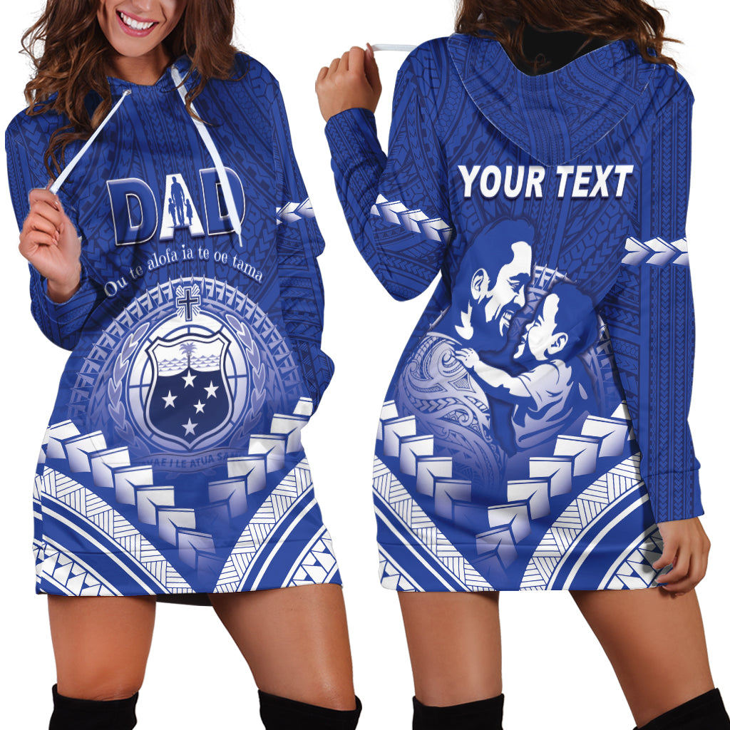 Personalised Samoa Happy Father's Day Hoodie Dress Ou Te Alofa Ia Te Oe Tama Dad Polynesian Tribal LT05 - Polynesian Pride