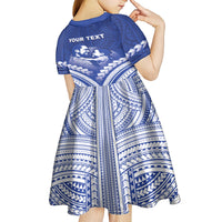 Personalised Samoa Happy Father's Day Kid Short Sleeve Dress Ou Te Alofa Ia Te Oe Tama Dad Polynesian Tribal LT05 - Polynesian Pride