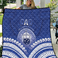 Samoa Happy Father's Day Quilt Ou Te Alofa Ia Te Oe Tama Dad Polynesian Tribal LT05 Blue - Polynesian Pride