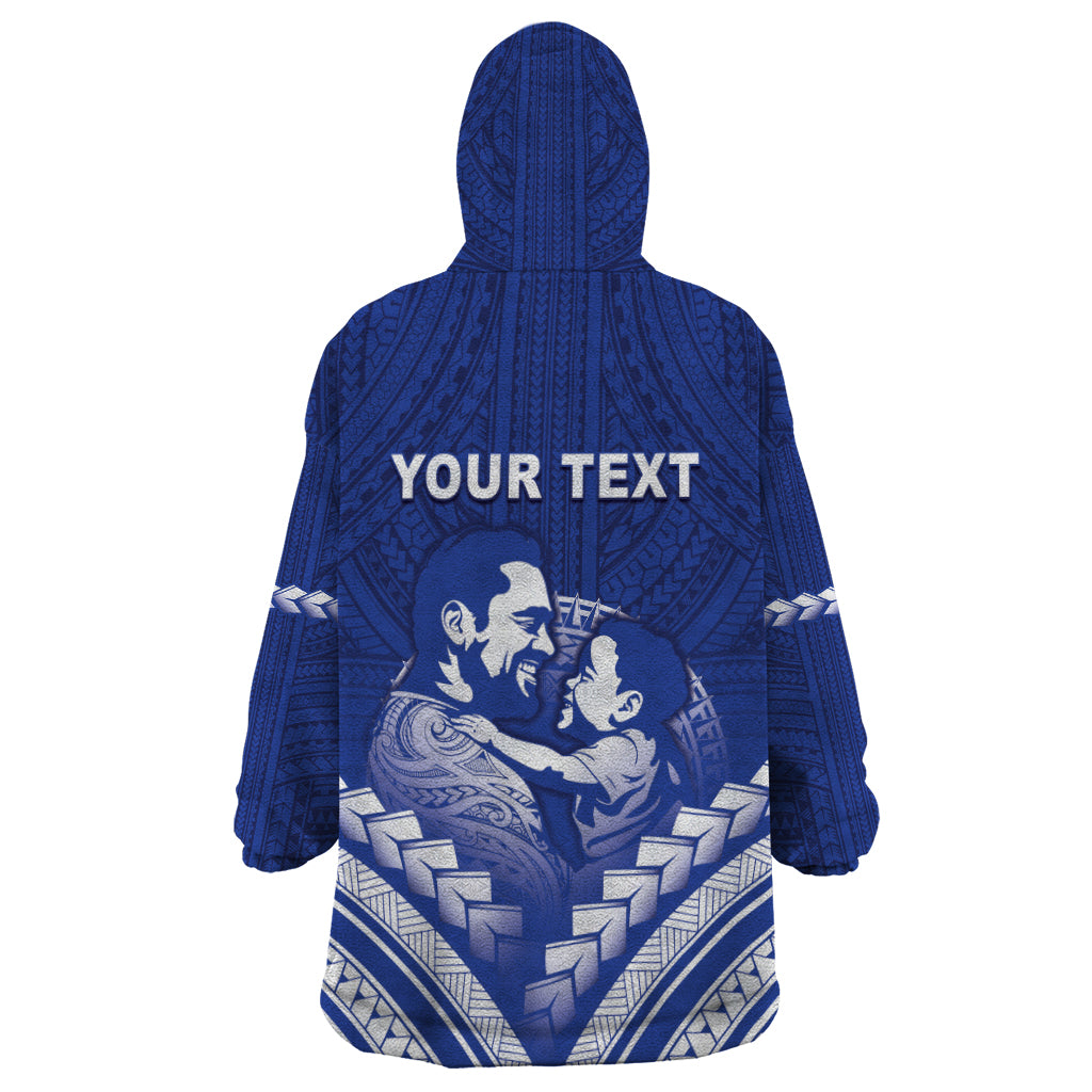 Personalised Samoa Happy Father's Day Wearable Blanket Hoodie Ou Te Alofa Ia Te Oe Tama Dad Polynesian Tribal LT05 - Polynesian Pride