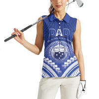 Personalised Samoa Happy Father's Day Women Sleeveless Polo Shirt Ou Te Alofa Ia Te Oe Tama Dad Polynesian Tribal LT05 - Polynesian Pride