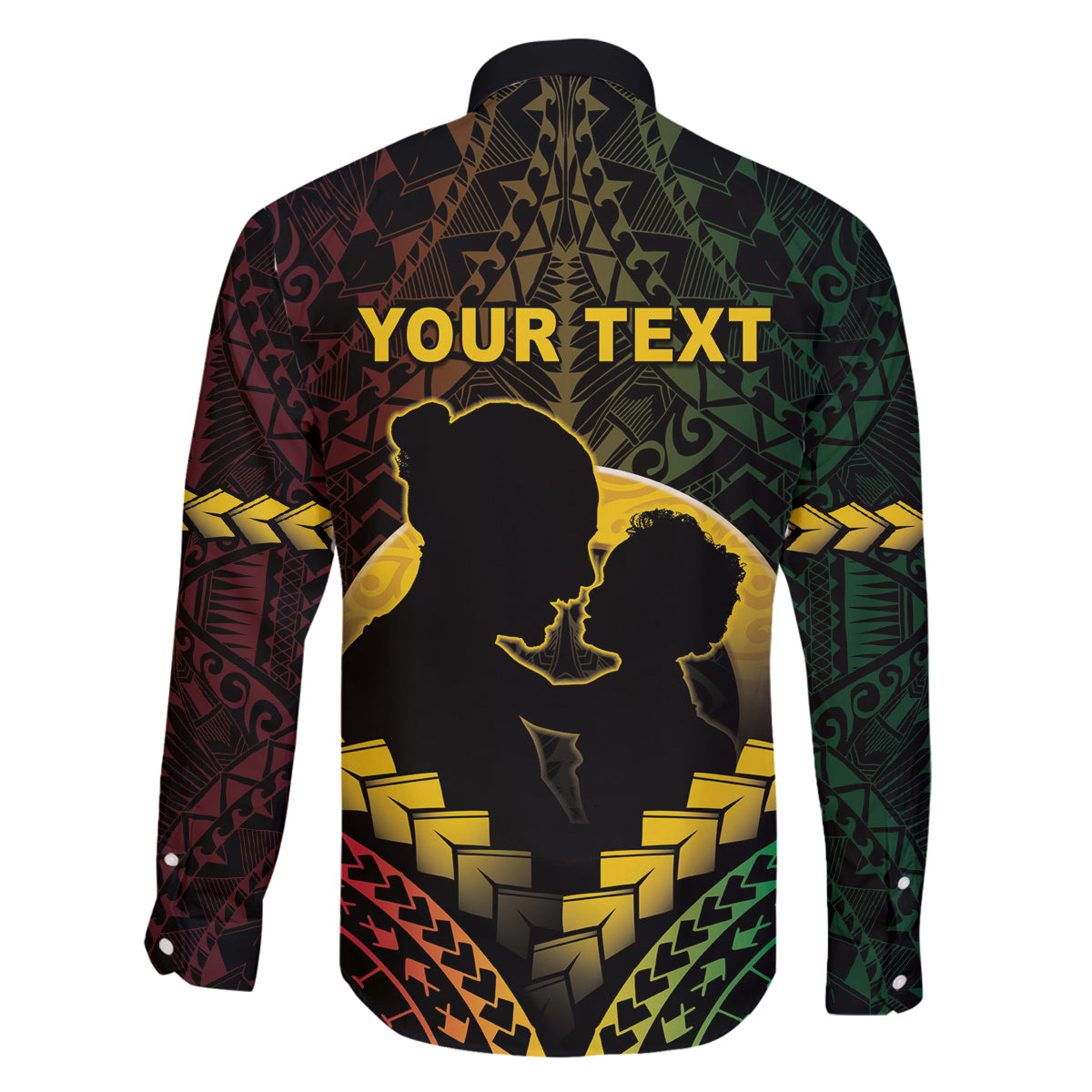 Personalised Vanuatu Happy Father's Day Family Matching Mermaid Dress and Hawaiian Shirt Mi Lavem Yu Papa Polynesian Tribal LT05 - Polynesian Pride