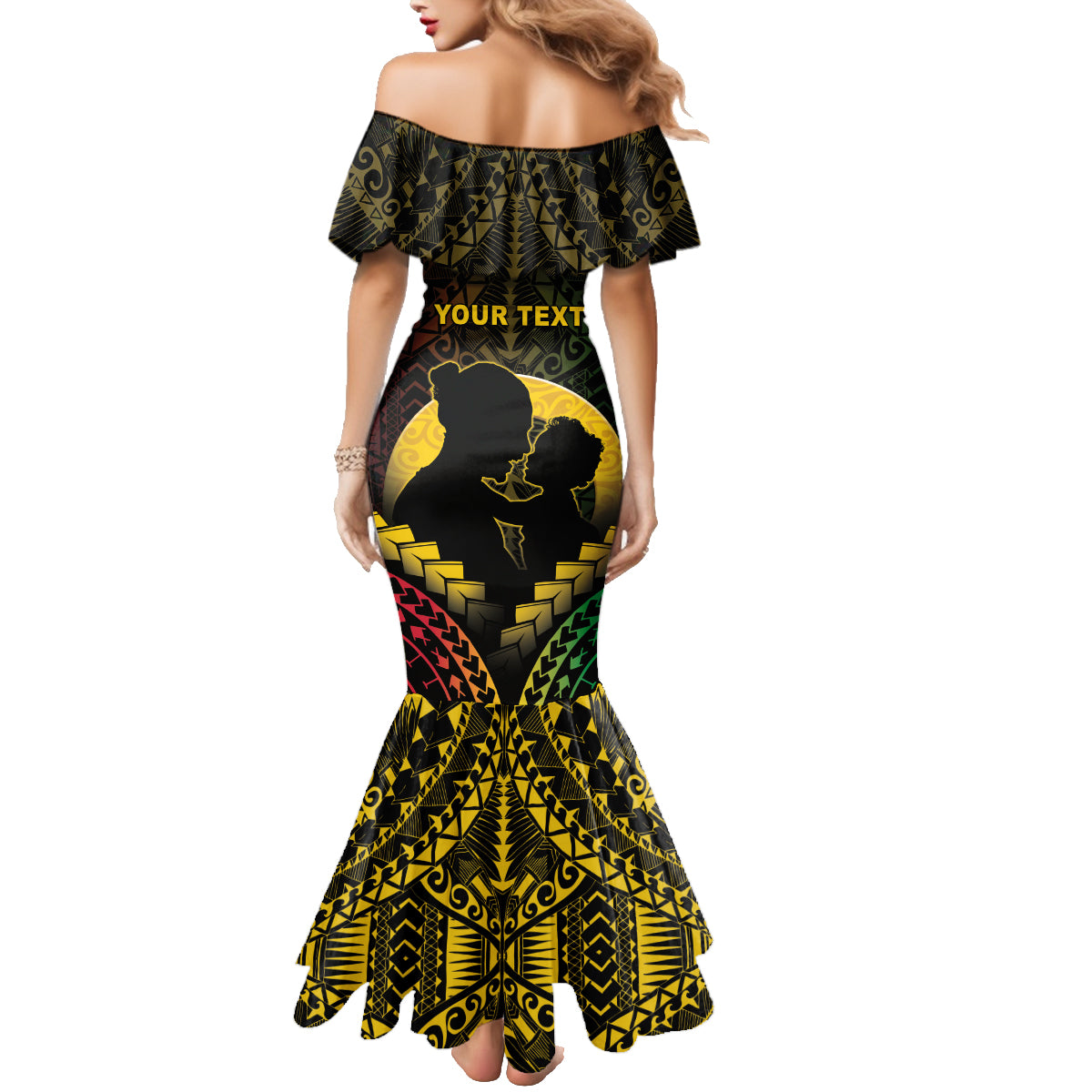 Personalised Vanuatu Happy Father's Day Family Matching Mermaid Dress and Hawaiian Shirt Mi Lavem Yu Papa Polynesian Tribal LT05 - Polynesian Pride