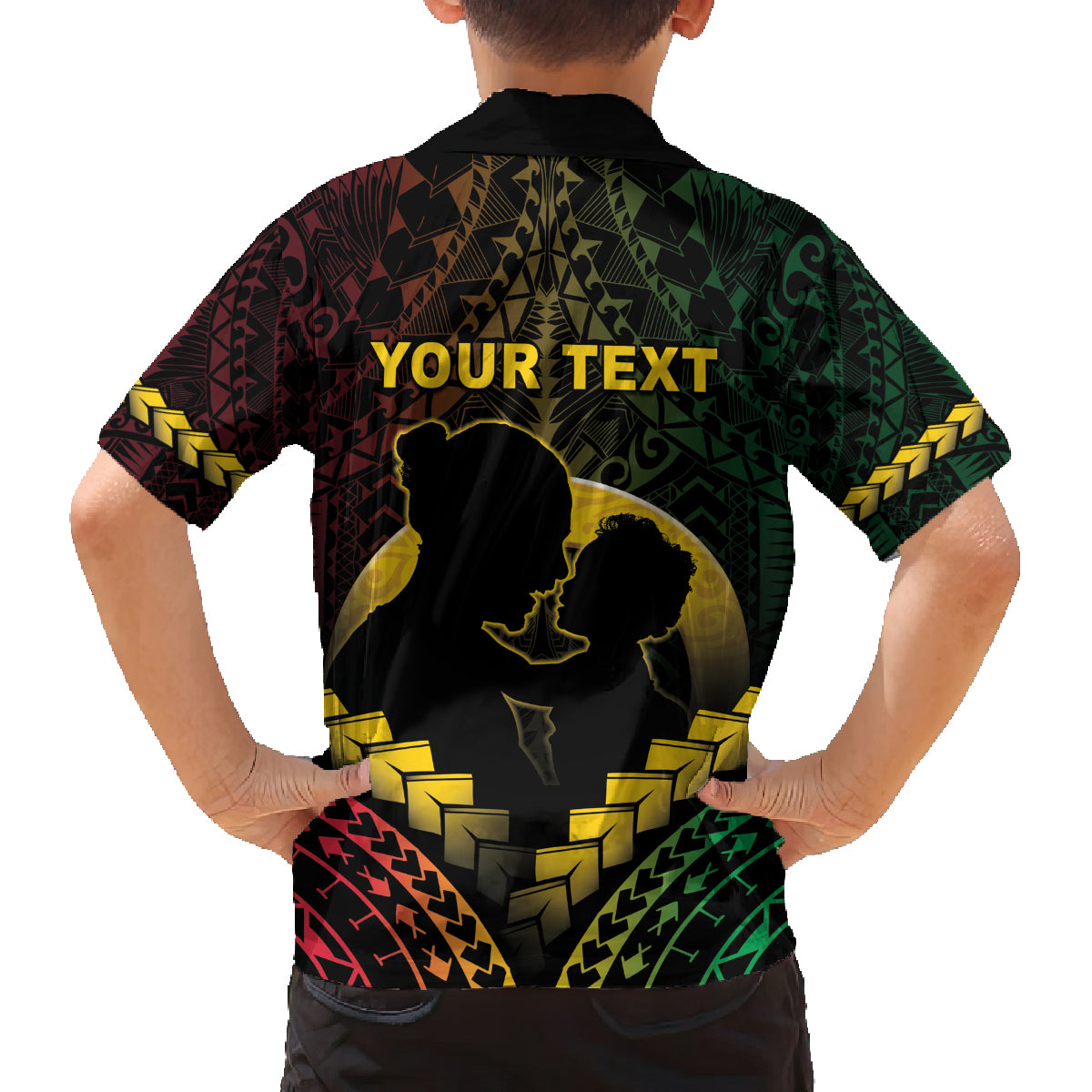 Personalised Vanuatu Happy Father's Day Family Matching Summer Maxi Dress and Hawaiian Shirt Mi Lavem Yu Papa Polynesian Tribal LT05 - Polynesian Pride