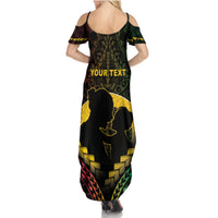 Personalised Vanuatu Happy Father's Day Family Matching Summer Maxi Dress and Hawaiian Shirt Mi Lavem Yu Papa Polynesian Tribal LT05 - Polynesian Pride