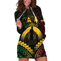 Personalised Vanuatu Happy Father's Day Hoodie Dress Mi Lavem Yu Papa Polynesian Tribal LT05 Reggae - Polynesian Pride