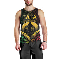Personalised Vanuatu Happy Father's Day Men Tank Top Mi Lavem Yu Papa Polynesian Tribal