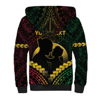 Personalised Vanuatu Happy Father's Day Sherpa Hoodie Mi Lavem Yu Papa Polynesian Tribal LT05 - Polynesian Pride