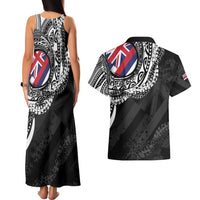 Hawaii Flag Day Couples Matching Tank Maxi Dress and Hawaiian Shirt Hawaiian Maile Lei LT05 - Polynesian Pride