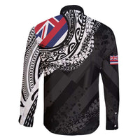 Hawaii Flag Day Family Matching Long Sleeve Bodycon Dress and Hawaiian Shirt Hawaiian Maile Lei LT05 - Polynesian Pride