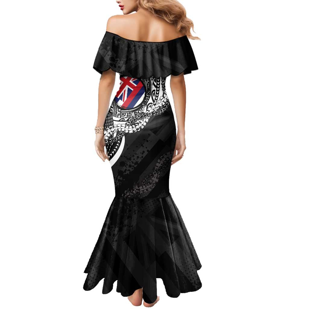 Hawaii Flag Day Family Matching Mermaid Dress and Hawaiian Shirt Hawaiian Maile Lei LT05 - Polynesian Pride