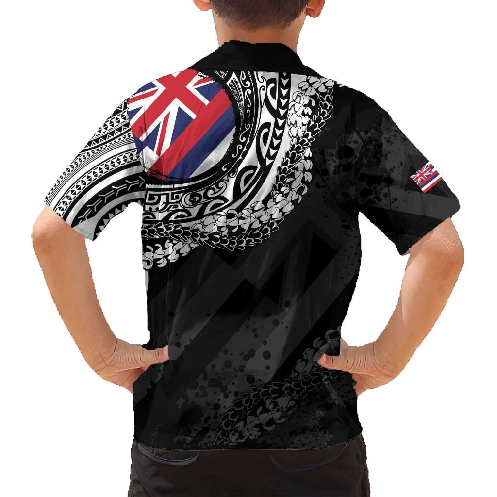Hawaii Flag Day Family Matching Off Shoulder Short Dress and Hawaiian Shirt Hawaiian Maile Lei LT05 - Polynesian Pride