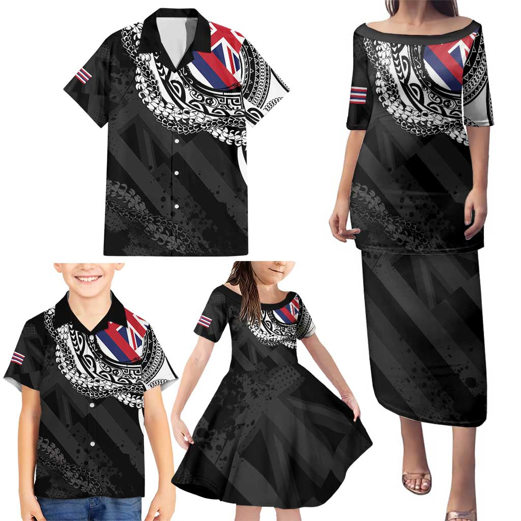 Hawaii Flag Day Family Matching Puletasi and Hawaiian Shirt Hawaiian Maile Lei LT05 - Polynesian Pride