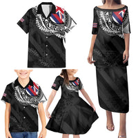 Hawaii Flag Day Family Matching Puletasi and Hawaiian Shirt Hawaiian Maile Lei LT05 - Polynesian Pride