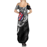 Hawaii Flag Day Family Matching Summer Maxi Dress and Hawaiian Shirt Hawaiian Maile Lei LT05 - Polynesian Pride