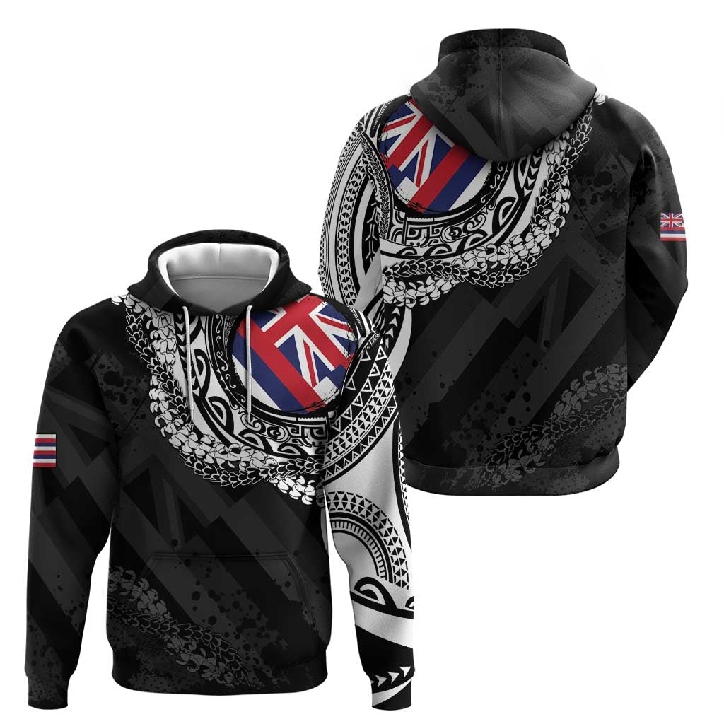 Hawaii Flag Day Hoodie Hawaiian Maile Lei LT05 - Polynesian Pride