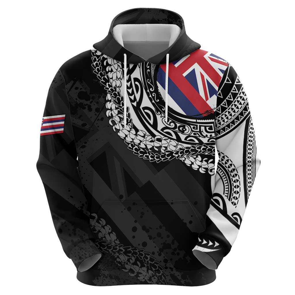Hawaii Flag Day Hoodie Hawaiian Maile Lei LT05 - Polynesian Pride