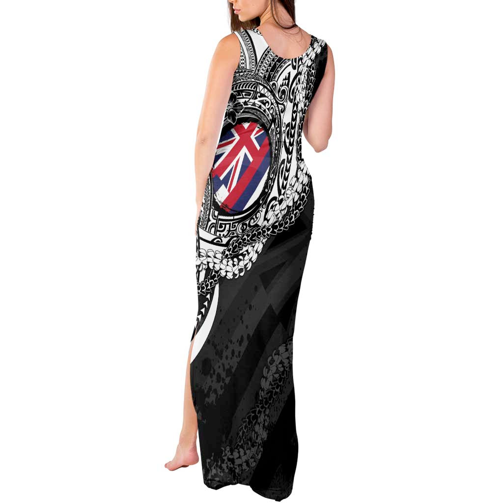 Hawaii Flag Day Tank Maxi Dress Hawaiian Maile Lei
