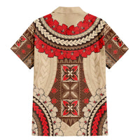 Samoa Language Week Family Matching Mermaid Dress and Hawaiian Shirt Samoan Motif With Red Hibiscus LT05 - Polynesian Pride