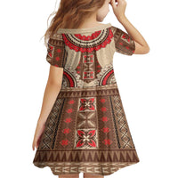 Samoa Language Week Family Matching Tank Maxi Dress and Hawaiian Shirt Samoan Motif With Red Hibiscus LT05 - Polynesian Pride