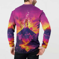Hawaii Kilauea Volcano Button Sweatshirt There Is Pele Goddess Of The Volcano - Polynesian Pride