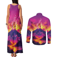 Hawaii Kilauea Volcano Couples Matching Tank Maxi Dress and Long Sleeve Button Shirt There Is Pele Goddess Of The Volcano LT05 - Polynesian Pride