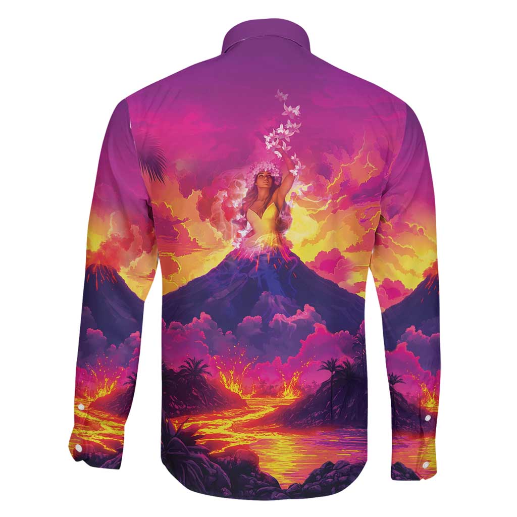 Hawaii Kilauea Volcano Family Matching Summer Maxi Dress and Hawaiian Shirt There Is Pele Goddess Of The Volcano LT05 - Polynesian Pride