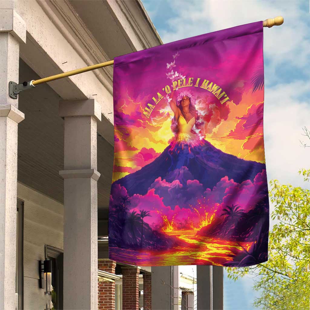Hawaii Kilauea Volcano Garden Flag There Is Pele Goddess Of The Volcano LT05 House Flag Purple - Polynesian Pride