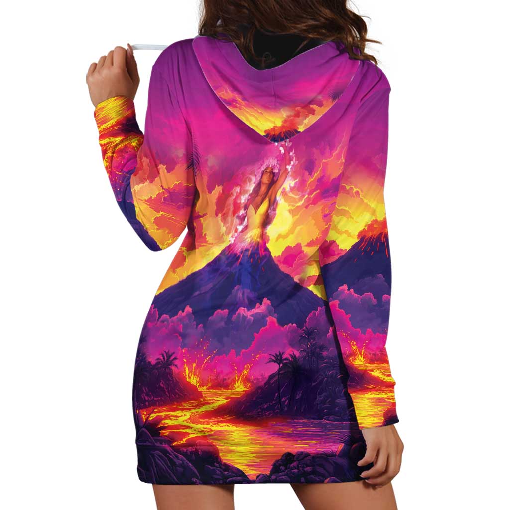 Hawaii Kilauea Volcano Hoodie Dress There Is Pele Goddess Of The Volcano LT05 - Polynesian Pride