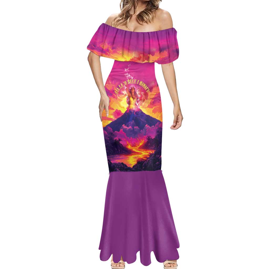 Hawaii Kilauea Volcano Mermaid Dress There Is Pele Goddess Of The Volcano LT05 - Polynesian Pride