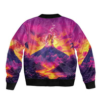 Hawaii Kilauea Volcano Sleeve Zip Bomber Jacket There Is Pele Goddess Of The Volcano LT05 - Polynesian Pride