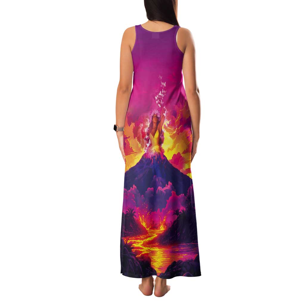 Hawaii Kilauea Volcano Tank Maxi Dress There Is Pele Goddess Of The Volcano LT05 - Polynesian Pride