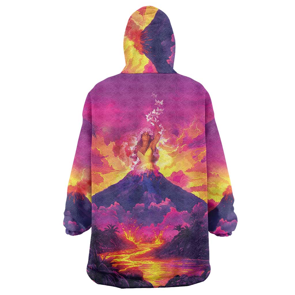 Hawaii Kilauea Volcano Wearable Blanket Hoodie There Is Pele Goddess Of The Volcano LT05 - Polynesian Pride