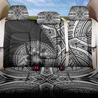 Hibiscus With Black Austronesian Tattoo Pattern Back Car Seat Cover LT05 One Size Black - Polynesian Pride