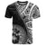 Hibiscus With Black Austronesian Tattoo Pattern T Shirt - Polynesian Pride