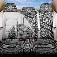 Hibiscus With White Austronesian Tattoo Pattern Back Car Seat Cover LT05 One Size White - Polynesian Pride
