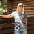 Hibiscus With White Austronesian Tattoo Pattern Women Polo Shirt - Polynesian Pride
