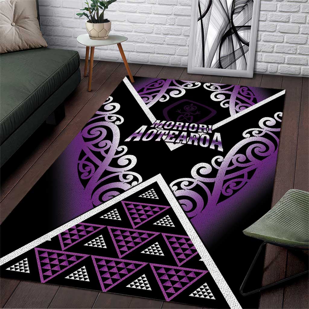 Aotearoa Moriori Area Rug Maori Pattern New Zealand - Polynesian Pride