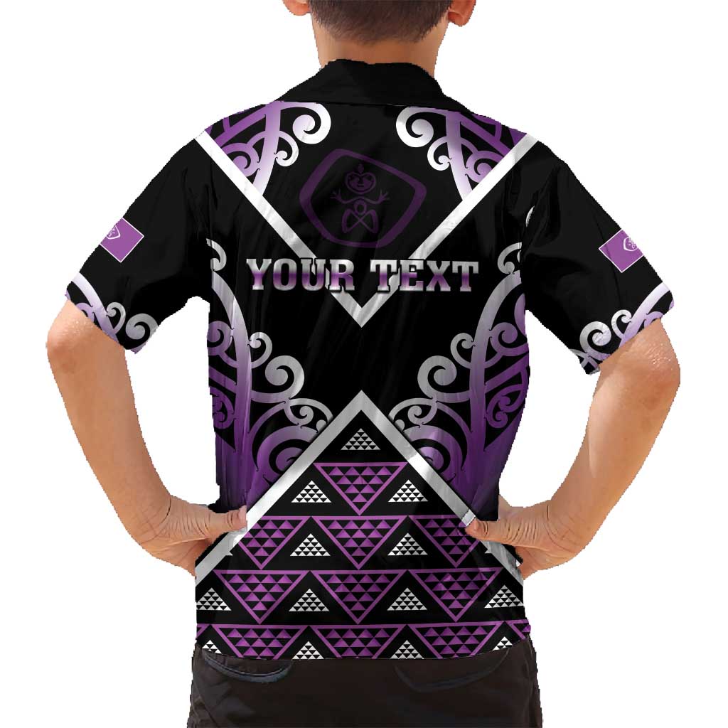 Personalised Aotearoa Moriori Family Matching Off Shoulder Short Dress and Hawaiian Shirt Maori Pattern New Zealand LT05 - Polynesian Pride