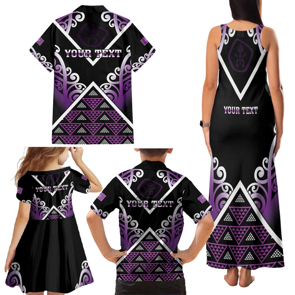Personalised Aotearoa Moriori Family Matching Tank Maxi Dress and Hawaiian Shirt Maori Pattern New Zealand LT05 - Polynesian Pride
