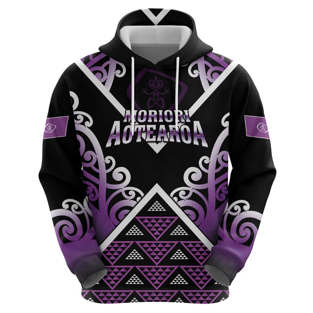 Personalised Aotearoa Moriori Hoodie Maori Pattern New Zealand - Polynesian Pride