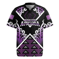 Personalised Aotearoa Moriori Rugby Jersey Maori Pattern New Zealand LT05 Purple - Polynesian Pride