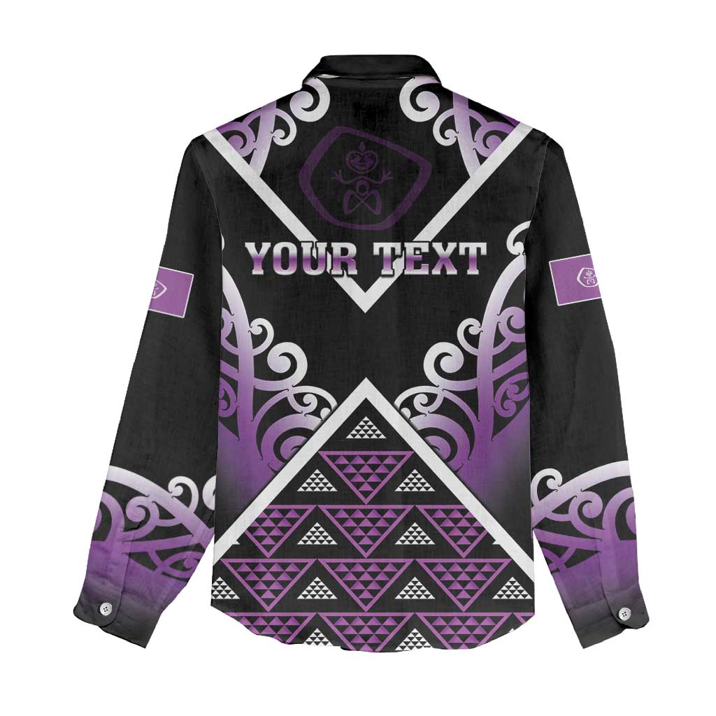 Personalised Aotearoa Moriori Women Casual Shirt Maori Pattern New Zealand - Polynesian Pride
